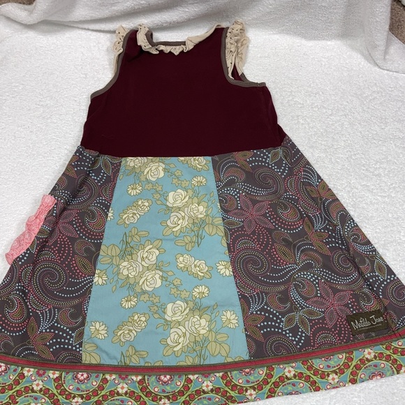 Matilda Jane Gypsy Blue Maya Dress Maroon Tank Dress size 10 - Picture 6 of 7